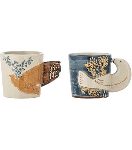 Bloomingville Tangier Tasse Orange – Steingut, 255 Ml, 9,5x8 Cm