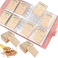 100Pc Seed Storage Envelopes and 200 Grid Seed Storage Organizers Book Set Self Sealing Seed Saving Envelopes Garden Seed Packet Collection Binder Seed Storage Saving Collecting Template for Vegetable