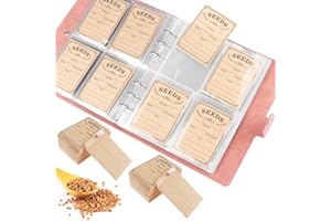 BANBAN 100Pc Seed Storage Envelopes and 200 Grid Seed Storage Organizers Book Set Self Sealing Seed Saving Envelopes Garden Seed Packet Collection Binder Seed Storage Saving Collecting Template for Vegetable