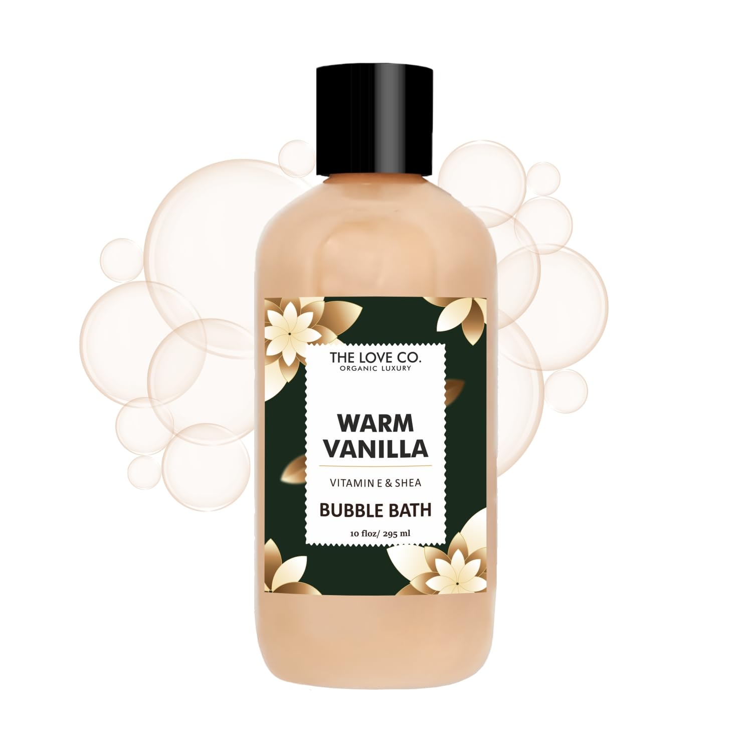 THE LOVE CO Warm Vanilla Bubble Bath For Bath Tub - Aromatherapy Epsom Salt Based Bubble Bath Soap and Luxury Bath Oil for Dr