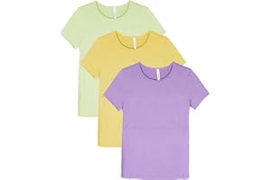 Sosolism 3-Pack Breastfeeding Tops Modal Maternity Nursing Tops Short Sleeve Nursing T-Shirt