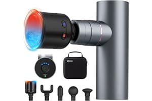 cotsoco Mini Deep Tissue Massage Gun with Heat and Cold Therapy, Full-Metal Handheld Electric Massager for Muscle Pain Relief, Portable Percussion Massage Gun for Athletes and Recovery