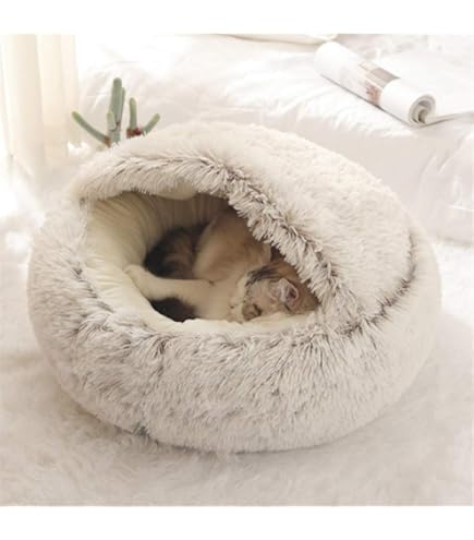 Luxury Hooded Dog Cave Bed,Winter Chihuahua