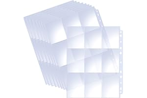 Oderra 648 Pochettes pour Cartes, 34 Pages de Pochette Carte Pokemon avec Poches des Deux côtés pour Cartes Trading Card Game Collection, Transparente pochette classeur carte