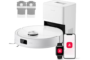 roborock Q10 S5+ Set Robot Aspirapolvere con Stazione, 10.000Pa, Panno Sollevabile, Pulizia VibraRise 2.0(3000 volte/min), Anti-groviglio, Evitamento degli Ostacoli, Strategie dei Tappeti, APP, Bianco