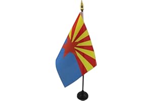 AZ FLAG - Tischflagge Arizona - 15x10 cm Goldene Splitze - Bundesstaat Arizona Tischfahne 10 x 15 Cm - Flaggen