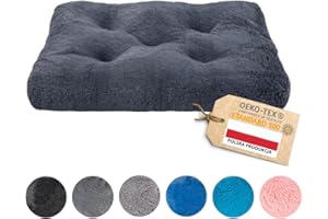 MIMIKO Pets - legowisko dla psa i kota - Poducha Shaggy | L (65x45 cm) Grafit | Puszysta poduszka dla psa | Łóżko dla psa i łóżka dla kota | Rozmiary L-XXL dla dużych, średnich i małych zwierząt