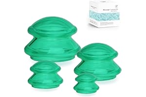 Funxim Schröpfgläser Silikon Ultra Clear Schröpfen Anti Cellulite Cup Vakuum Schröpfen für Reduzierung von Cellulite und myofaszialen Freisetzung für Masseur und Heimgebrauch