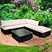 Produktbild Poly Rattan Gartenmöbel Lounge Möbel Sitzgarnitur Gartengarnitur Sitzgruppe Sofa"Oase" Farbe Schwarz