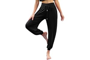 Terecey Yogahose Damen Lang Yoga Hosen Jogginghosen Damen Locker Pilates Hose Weit Sweatpants Yogahosen für Jogging Training Pilates