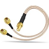 BINGFU SMA Splitter Kabel SMA Buchse auf Dual Stecker Verlängerungskabel 15 cm für 4G LTE Heimtelefon Router Gateway Modem Mi