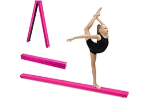 Holdfiturn 7FT 2.1M Folding Gymnastic Balance Beam - Ideal for Kids Training Home Gym Exercise Beginner to Pro, Non-Slip Surface