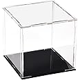 sourcing map Acrylic Clear Display Case Box Dustproof Protection Showcase Cube Collectibles Show Box 3.9x3.9x3.9inch
