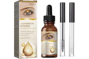 GOFLORDEN Castor Oil Hair Growth, Organic Castor Oil for Eyebrows Eyebrows Lash Nail, Eyelashes Enhancer Liquid with Eyelash Brush, Eyebrows Hair Growth 20ML