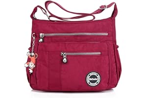 MeCooler Sac bandoulière Imperméable Sac Besace Loisir Sac Porté épaule Léger Femme Sacoche de Cours Sport Sac à Main pour École Voyage