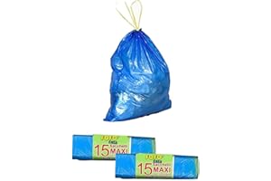 FOFO' 150 PZ. SACCO IMMONDIZIA AZZURRO MIS. MAXI CM.70x75 CON MANIGLIE x PATTUMIERA 28 LT e 35 LT