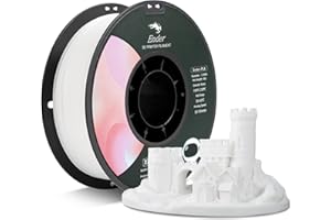 Creality 3D PLA Filament 1.75mm 1KG Spool for 3D Printer Dimensional Accuracy +/- 0.02mm, 3D Printing Filament for 3D Printers- White