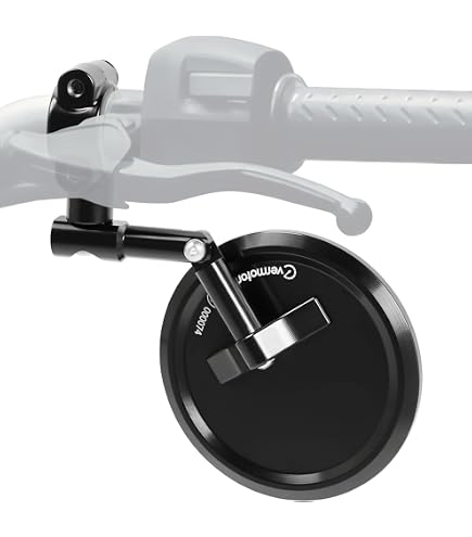 FAR Flexi Black Adjustable Handlebar End Mirrors – 22-24mm Universal Fit Pair