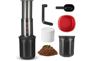 VOLIVEETA Aeropress Go, Coffee Press, Protable Hand Press Coffee Pot Filter Espresso Coffee Maker Coffee Maker With Filters, Portable French Press Coffee Pot Suitable For Household Kitchen And Outdoor Tourism