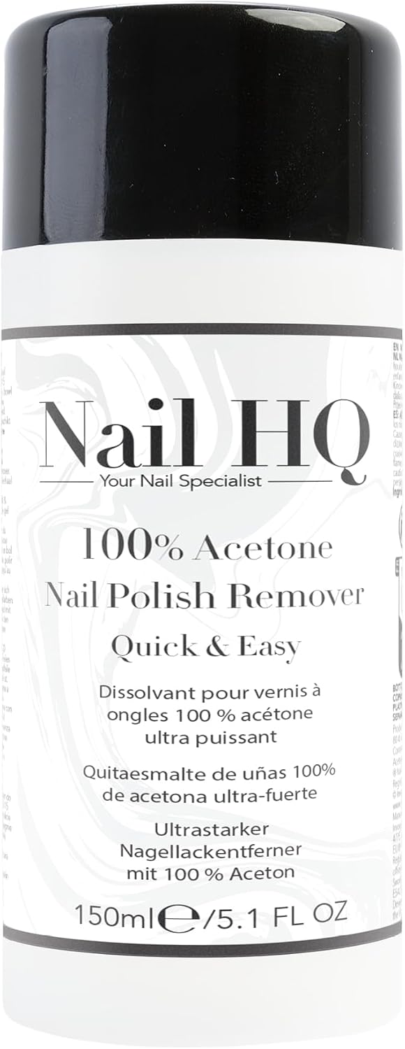 Nail HQ 100% Acetone Nail Polish Remover - 150ml - Express & Easy