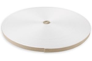 ‎DIWARO. DIWARO® Stabiler Mini Rolladengurt; Jalousiegurt; Gurtband | Gurtbreite 12 mm | Gurtstärke 1,2 mm | Antibakteriell | 50m Rolle | Farbe: beige