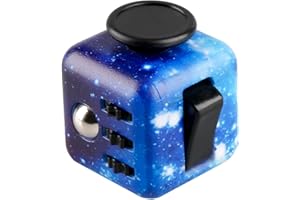 Bojueshaw 6-Sided Stress Relief Sensory Toy for Anxiety,ADHD,Focus,Portable Finger Cube Toy for Office,Classroom,and Home(Sky purple)
