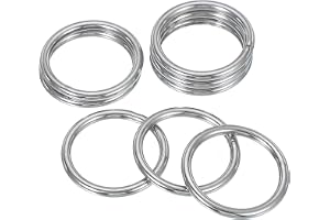 PATIKIL O-ring i metall, kraftig 304 rostfritt stål O-ringar svetsade runda ringar för gör-det-själv hantverk bä hundkoppe