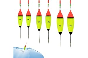 Dilireba 6 Piezas Boyas de Pesca, Juego de Flotadores de Pesca, Flotadores de Espuma Eva, Flotador de Pesca Luminoso, Flotador para Pesca en Mar para Pesca Nocturna, Pesca y Pesca En El Mar