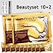 10+2 Pairs of The Real Gold Collagen Eye Pads with Hyaluronic Acid – No more Bags under Your Eyes! – Anti-Aging – by sQeety