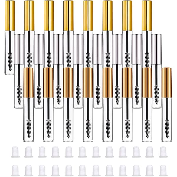 10 Stück Leere Mascara-Tubes Mit Pinsel – 3 Ml, Transparent/schwarz, Für DIY Kosmetik Und Öle
