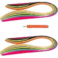 Pllanet Gold Quilling Strips with Needle / Tool - 5 mm - Set of 2 - 200 Strips, Paper