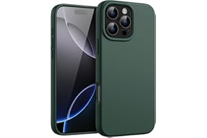 JETech Etui z Płynnego Silikonowe dla iPhone 16 Pro 6,3 Cala, Jedwabiście Miękkie w Dotyku Etui Ochronne Całe Ciało, Odporny na Zarysowania Osłona z Podszewką z Mikrofibry (Północny Zielony)