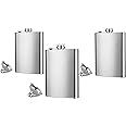 Zoov Stainless Steel Hip Flask with Funnel, Alcohol Drinks Wine Whiskey Holder Bottle 250ml (3 Pcs Hip Flask with Funnel)