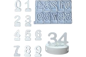 ‎ALEFBET Silikonformen Gießformen Kerzenhalter, DIY Kombination Silikonform Kerzenhalter, Neue Ideen Gießform kerzenhalter, Gipsformen zum Gießen (Einsatz - Zahlen 0-9)