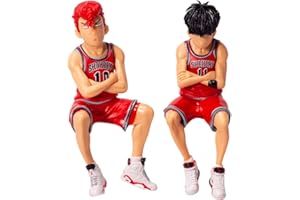 UZSXHJ 2Pcs Decoración para Tartas, Decoración para Tarta Baloncesto, Anime Figura de acción, Mini Figuras Set, Figuras de PVC Coleccionable Modelo Estatua, Personajes Anime Pastel Decoración Suministro