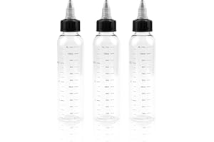 Fantasyon 3PCS Hair Oil Applicator Bottle 120ml Squeeze Oil Applicator Bottle for Hair Oil Bottle Applicator with Caps for Salon Hair Care Coloring Paint Art Glue