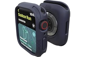 elkson Made for Apple Watch 45mm Bumper Case, Quattro 2.0 Series Rugged Case for Apple Watch and iWatch Series 9 8 7, Military Grade Durable Protective Cover, Flexible Shock Proof, Blue