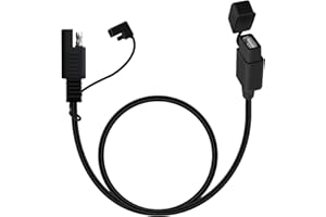 HuaLiSiJi SAE auf USB Kabel 18AWG 5V 2.1 A Adapter SAE 2 pin zu USB mit Wasserdichter Abdeckung für Telefon, Tablet, GPS Ladegerät (Anschluss 1, 1m)