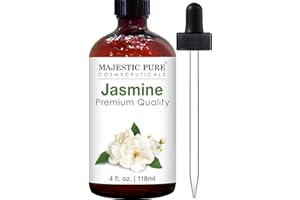 MAJESTIC PURE Jasmine Essential Oil | 100% Pure and Natural Oil | Premium Grade Essential Oils for Hair Care, Home Diffusers, Skin, Aromatherapy, Massage and Humidifiers | 4 Fl Oz