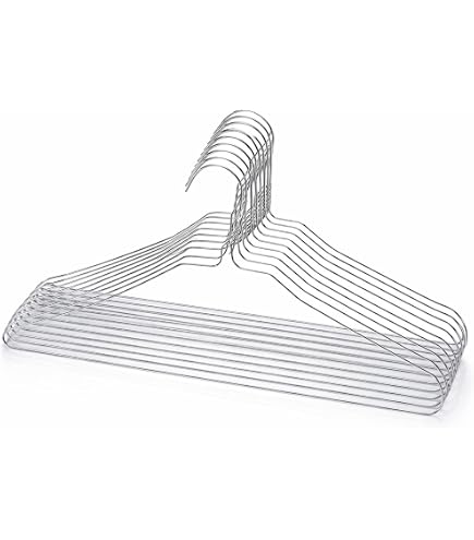 Hangerworld 20 Grucce In Metallo 40 Cm – Filo Zincato 3 Mm, Salvaspazio, Per Pantaloni E Camicie