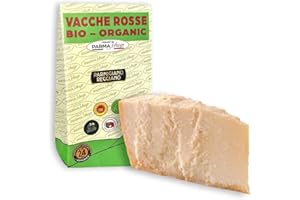 SELECTED BY PARMASHOP Parmigiano Reggiano Dop VACCHE ROSSE BIOLOGICO di Montagna, 1 kg, 24 mesi
