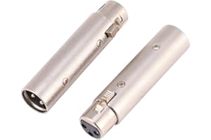 BOLONGKING XLR 3-pinowy męski na XLR 3-pinowy żeński kabel adapter do zmiany płci łącznik 2 szt.
