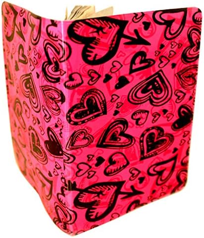 HoneeyPink Hearts Passport Cover Holder Protector Wallet Case for Travel Holiday Luggage UK European Universal Size Mens Womens