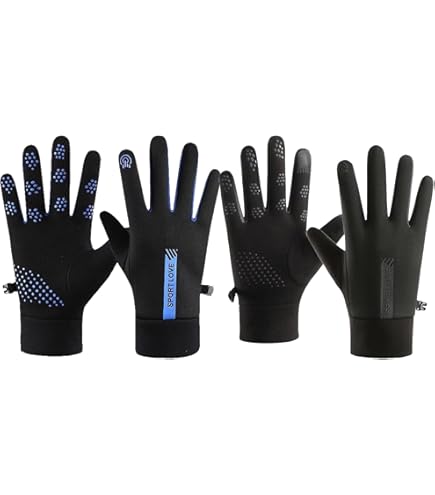 JAMILA Guanti Moto Invernali Touch Screen Antivento, Termici - Foto 3