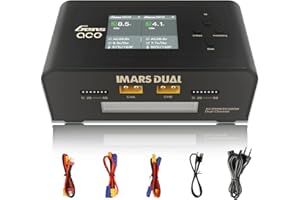 GENS ACE GensAce Chargeur Imars Dual AC200W/DC300Wx2 Balance Pack Batterie Lipo/Ninh (Noir)