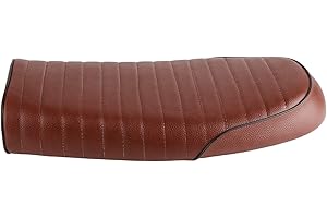 NLDGR Motorcycle Seat, Standard Motorcycle Seat Cushion Electric Dirt Bike Seat, Universal Flat Brat Vintage Saddle Seat (Type C)