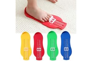 AMONIDA Misuratore del Piede del Bambino, Misuratore del Piede del Bambino Piccolo, Leggero e Facile da Usare per Misurare le Scarpe (C)