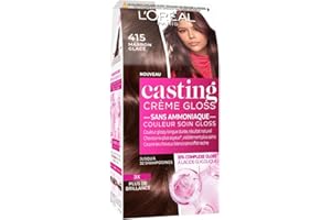 L'OREAL PARIS L’ORÉAL PARIS - Coloration Cheveux Semi-Permanente Ton sur Ton - Couleur Soin Gloss - Sans Ammoniaque - Casting Crème Gloss - Nuance : Marron Glacé (415)
