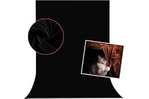 ZUOMIDIE 150 x 300 cm tło aksamitne czarne tło fotograficzne czarne tło fotograficzne grube do studia fotograficznego produktu, portret wideo na wesele, imprezę, do rzemiosła, dekoracja, czarne