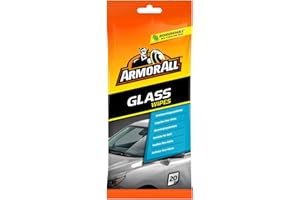ARMOR ALL Toallitas para Cristales - 20UDS - Máxima Visibilidad sin Manchas, Elimina Suciedad y Residuos, Seguro para Ventanas Tintadas, Limpieza Rápida y Sencilla
